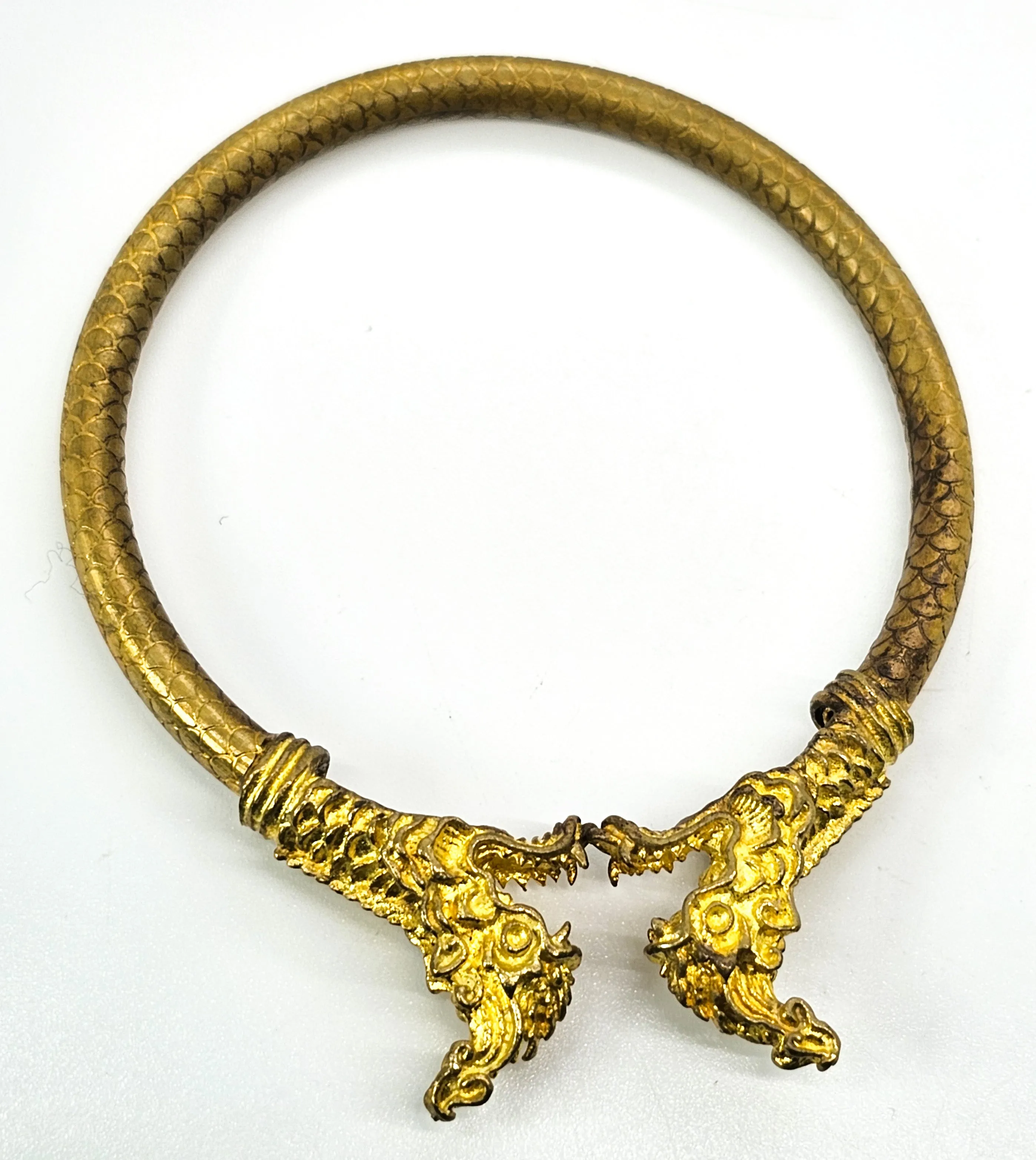 Naga Buddha Talisman Yant Thai gold toned bracelet amulet Lucky Charm