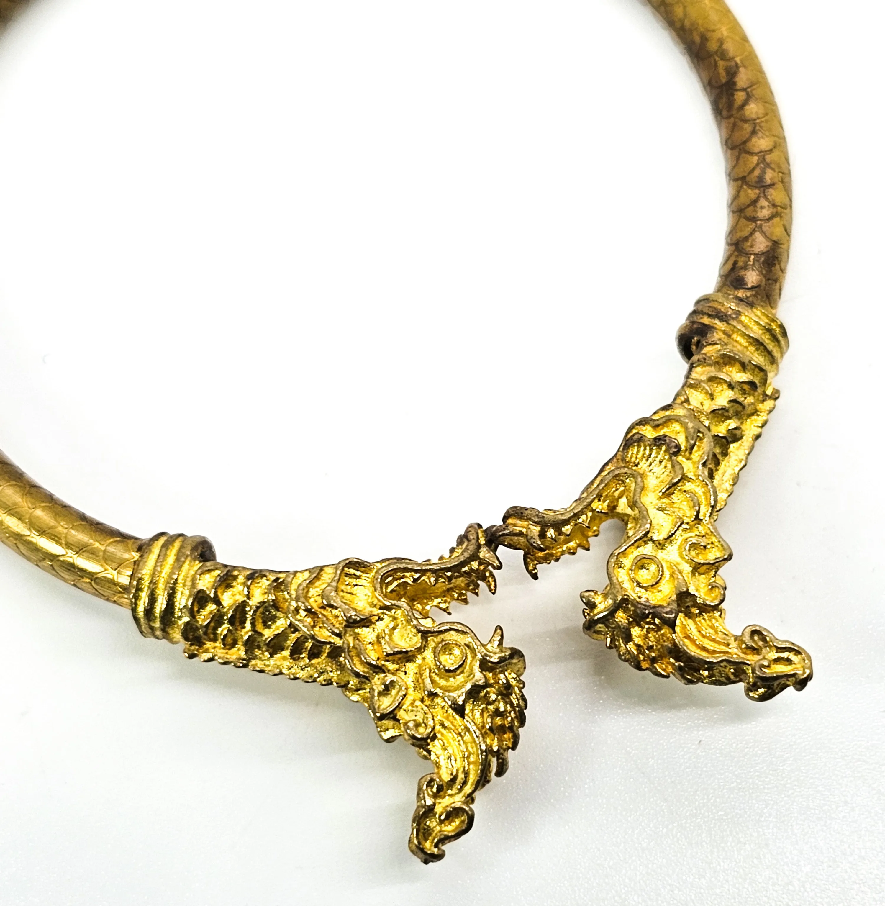 Naga Buddha Talisman Yant Thai gold toned bracelet amulet Lucky Charm