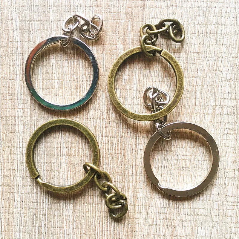Needle felting supplies Split Key Rings Keychain Split Rings Silver Antique Silver Vintage Brass