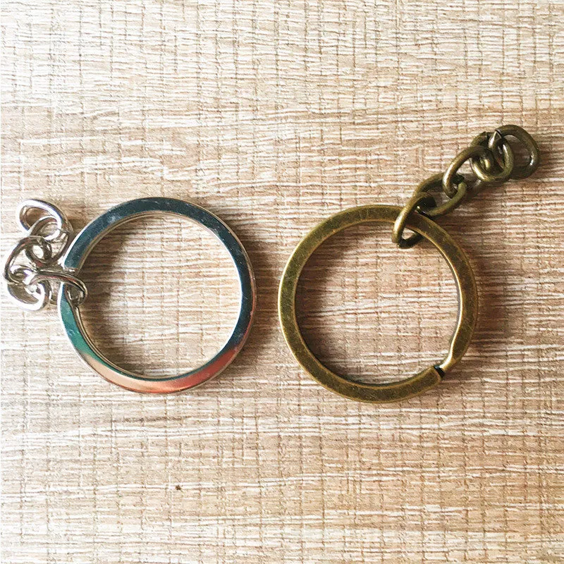 Needle felting supplies Split Key Rings Keychain Split Rings Silver Antique Silver Vintage Brass