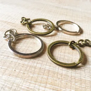 Needle felting supplies Split Key Rings Keychain Split Rings Silver Antique Silver Vintage Brass