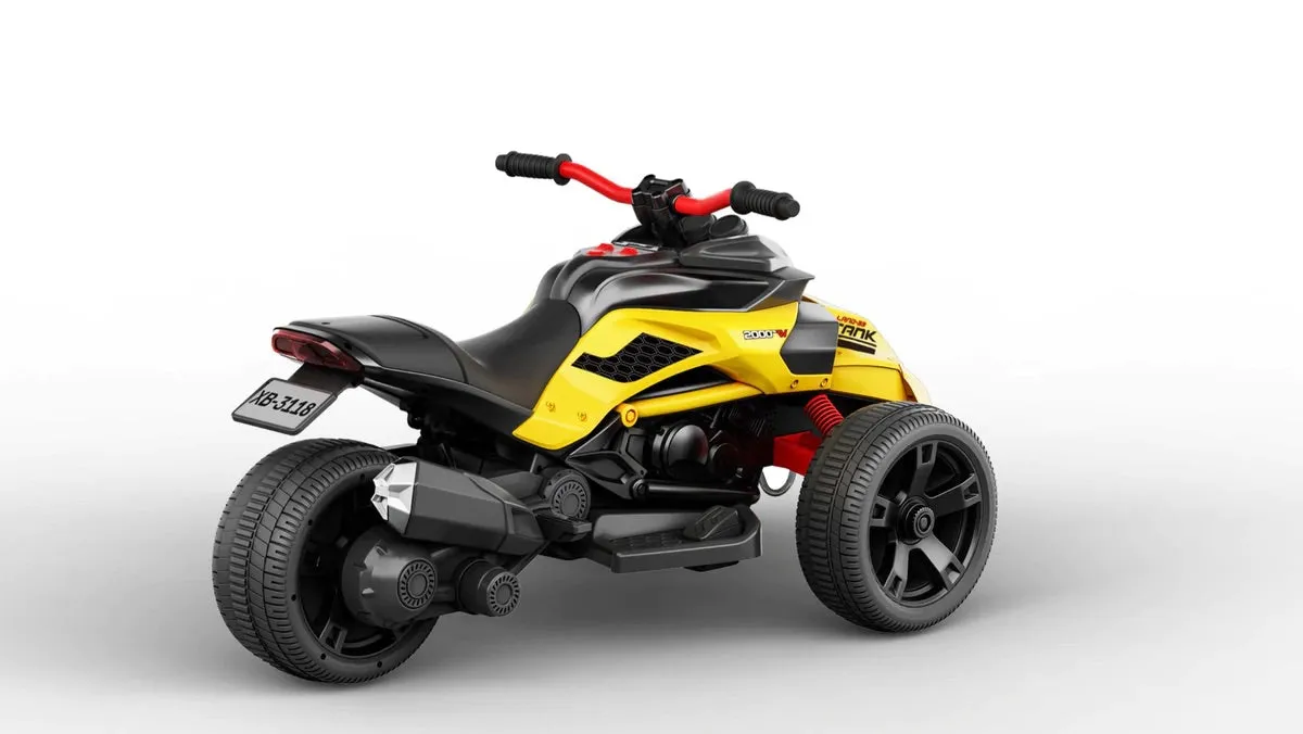 New 2025 Freddo 3 Wheel 12V | 2 Seater Ride on Upgraded Motorcycle | Rubber Tires | Leather Seat