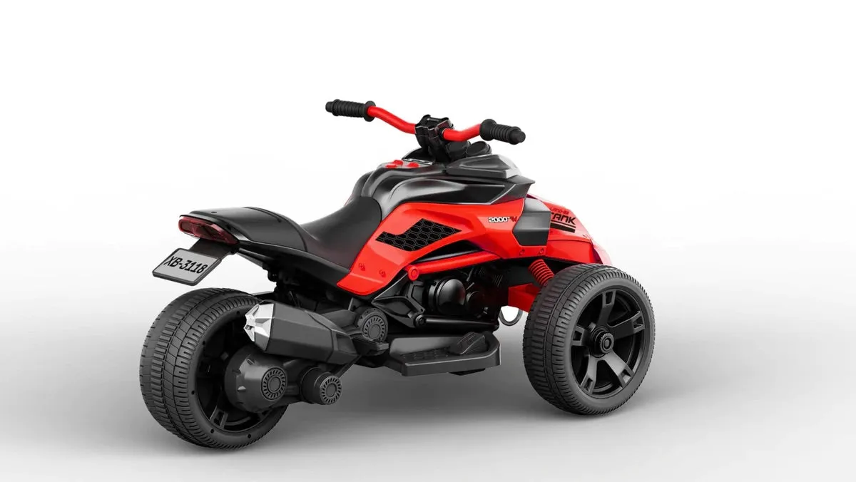 New 2025 Freddo 3 Wheel 12V | 2 Seater Ride on Upgraded Motorcycle | Rubber Tires | Leather Seat