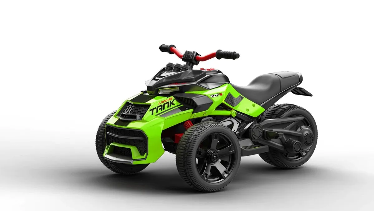 New 2025 Freddo 3 Wheel 12V | 2 Seater Ride on Upgraded Motorcycle | Rubber Tires | Leather Seat