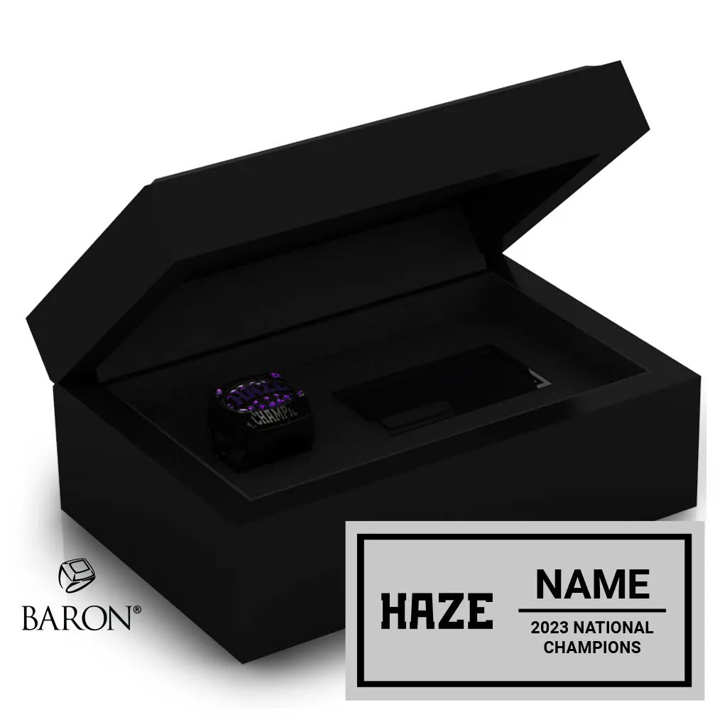 NFE HAZE Cheer 2023 Championship Black Standard Window Ring Box