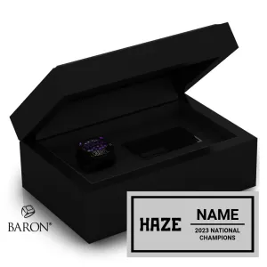 NFE HAZE Cheer 2023 Championship Black Standard Window Ring Box