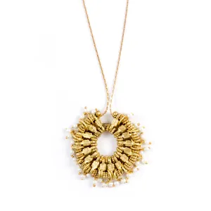 Oasis Necklace in Taupe - Handmade in Egypt
