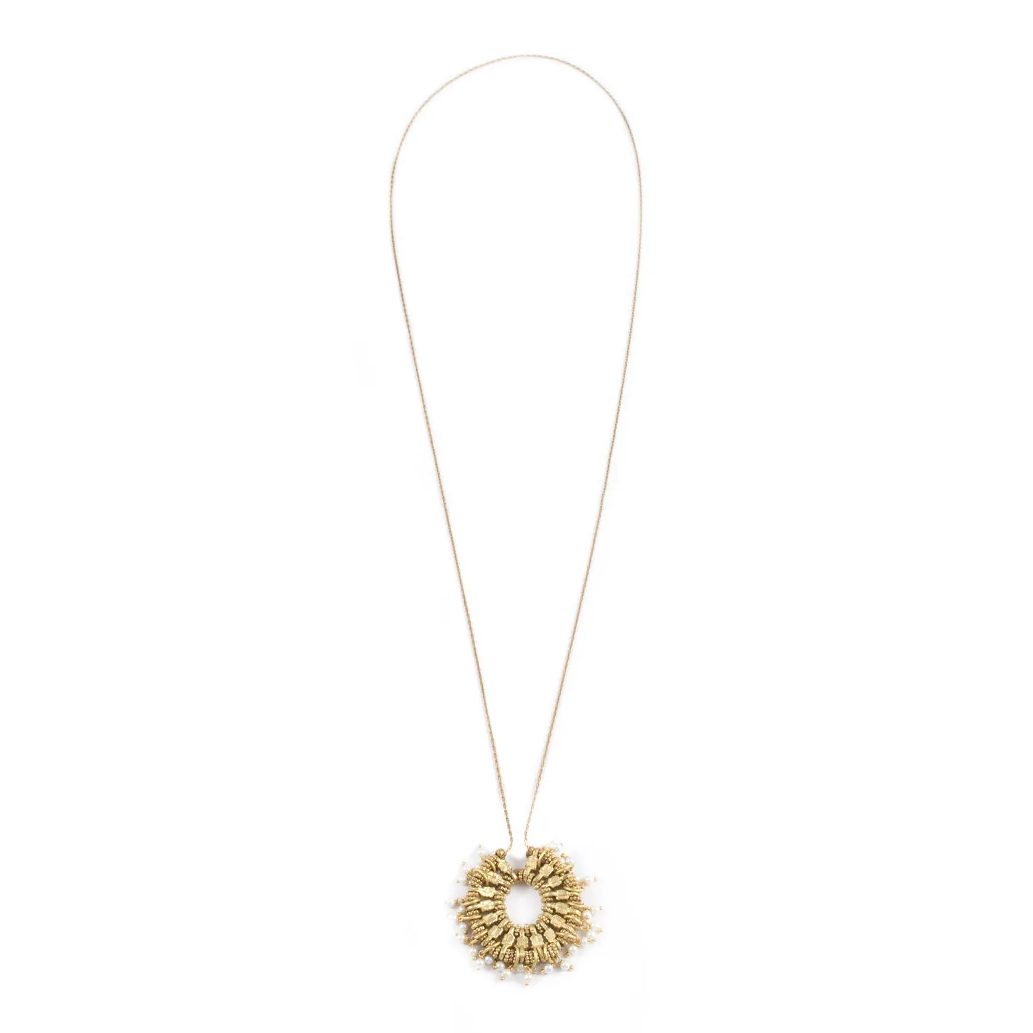 Oasis Necklace in Taupe - Handmade in Egypt