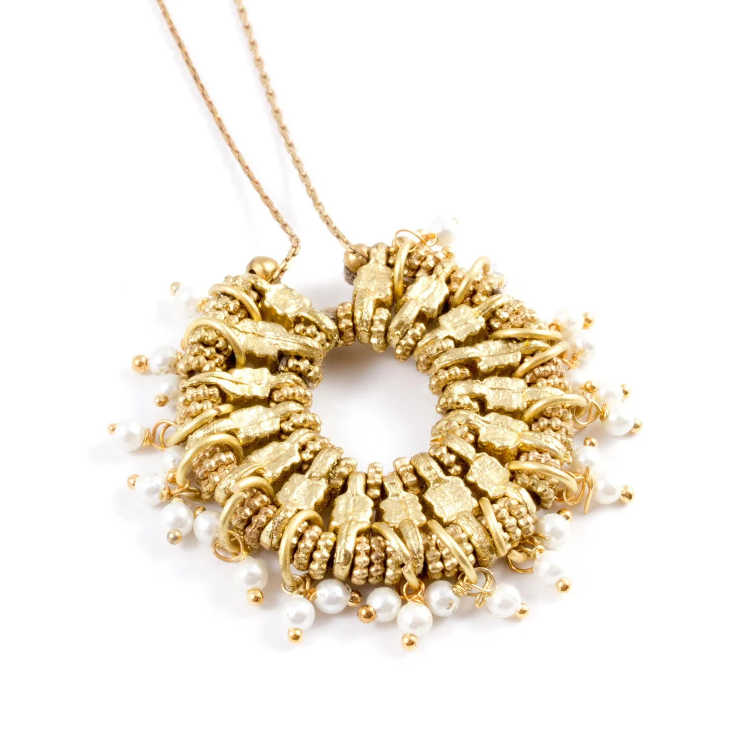 Oasis Necklace in Taupe - Handmade in Egypt