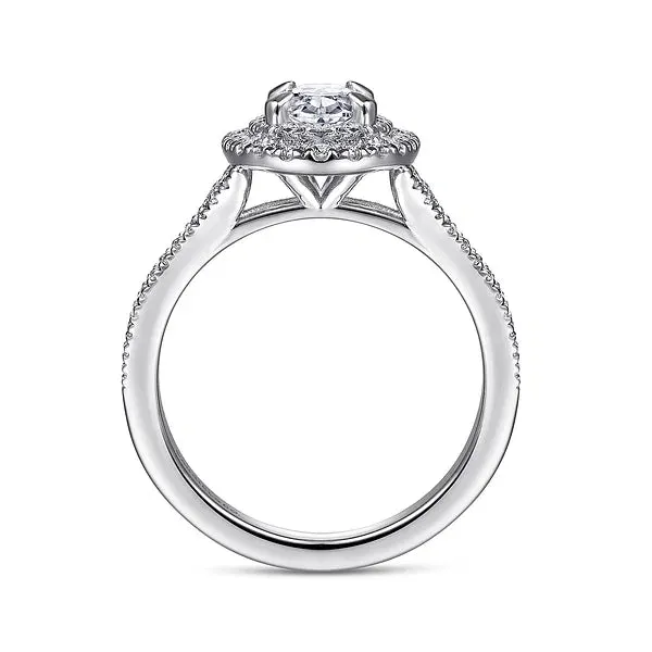 Oval Double Halo Diamond Engagement Ring Mounting