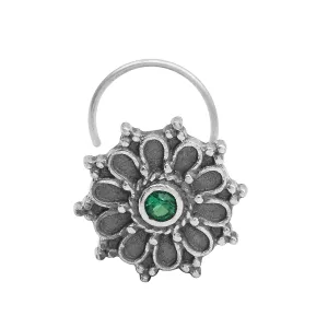 Oxidized Silver Plated Indian Traditional Nose Pin Vintage Style Nose Pin For Women