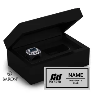 P3 Firm Championship Black Standard Window Ring Box