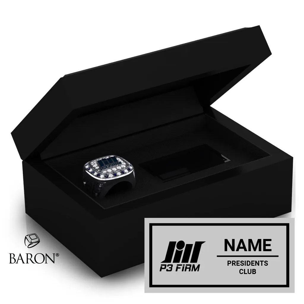 P3 Firm Championship Black Standard Window Ring Box