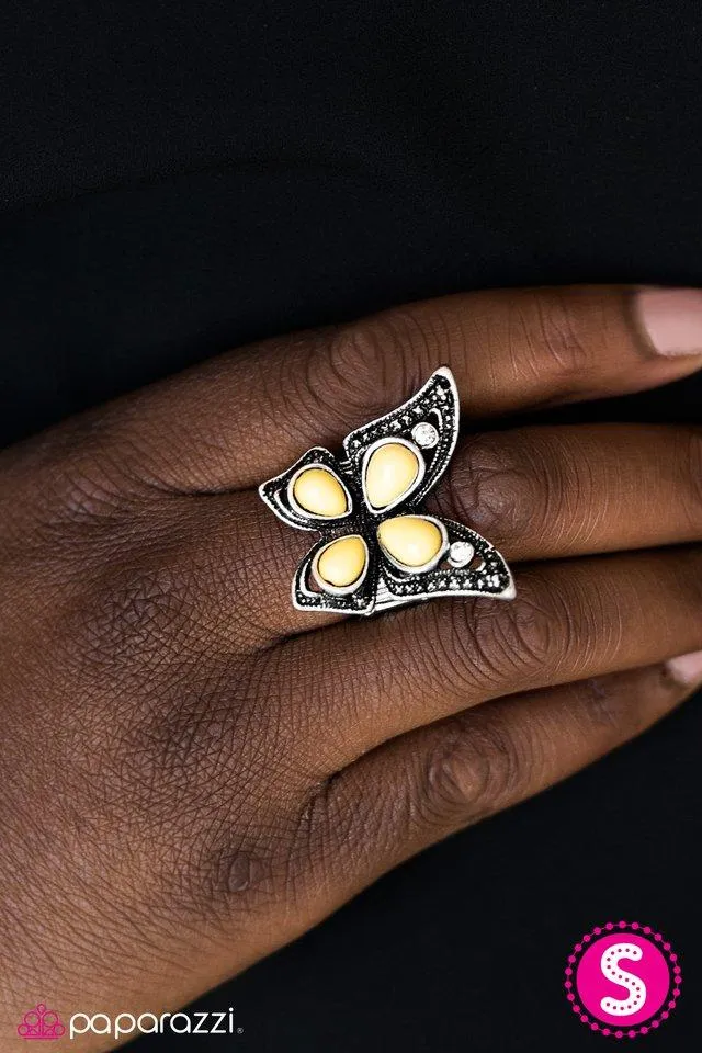 Paparazzi - Fly As A Butterfly - Yellow Ring