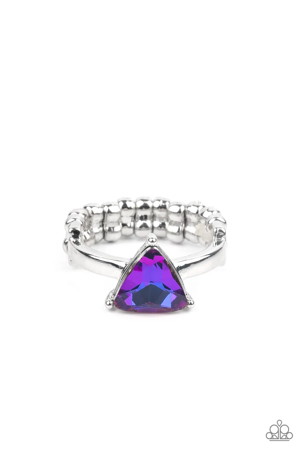Paparazzi Proudly Prismatic Necklace Pink & Tenacious Twinkle Ring Multi