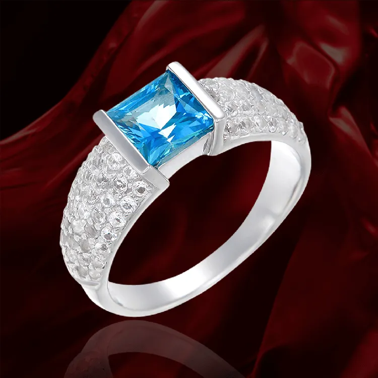 Passion Topaz Ring with Natural White Topaz