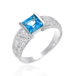 Passion Topaz Ring with Natural White Topaz
