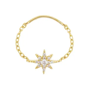 Pavé Starburst Chain Ring