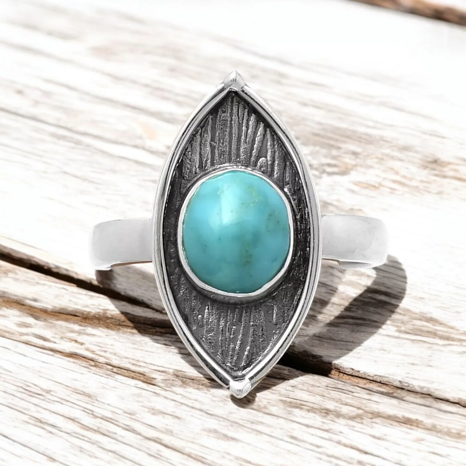 Peruvian Opalina Solid 925 Sterling Silver Ring 9