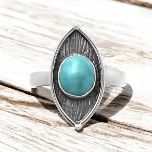 Peruvian Opalina Solid 925 Sterling Silver Ring 9