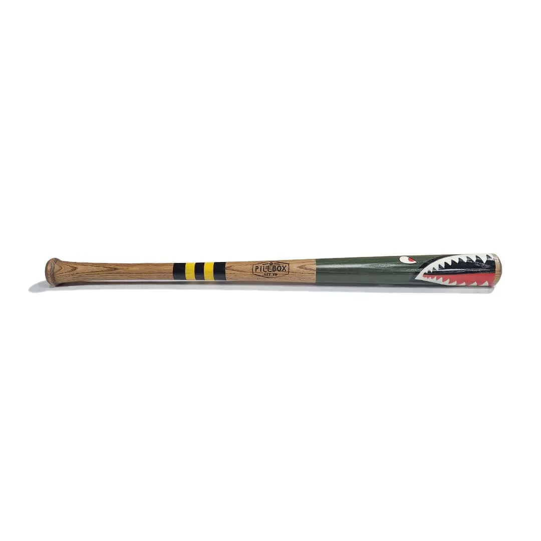Pillbox SHARK Trophy Bat - Green | Ash | 34"