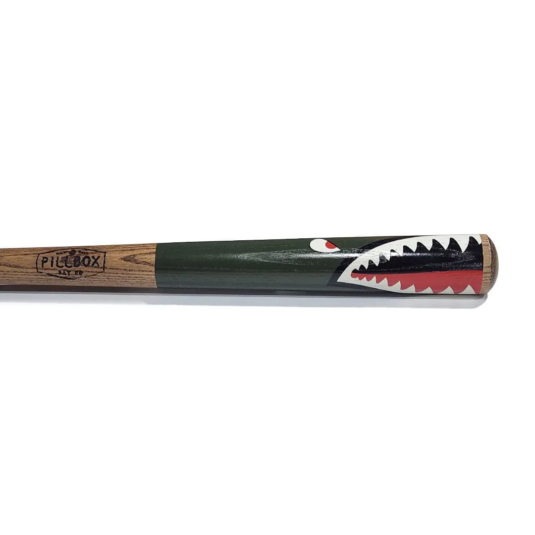 Pillbox SHARK Trophy Bat - Green | Ash | 34"