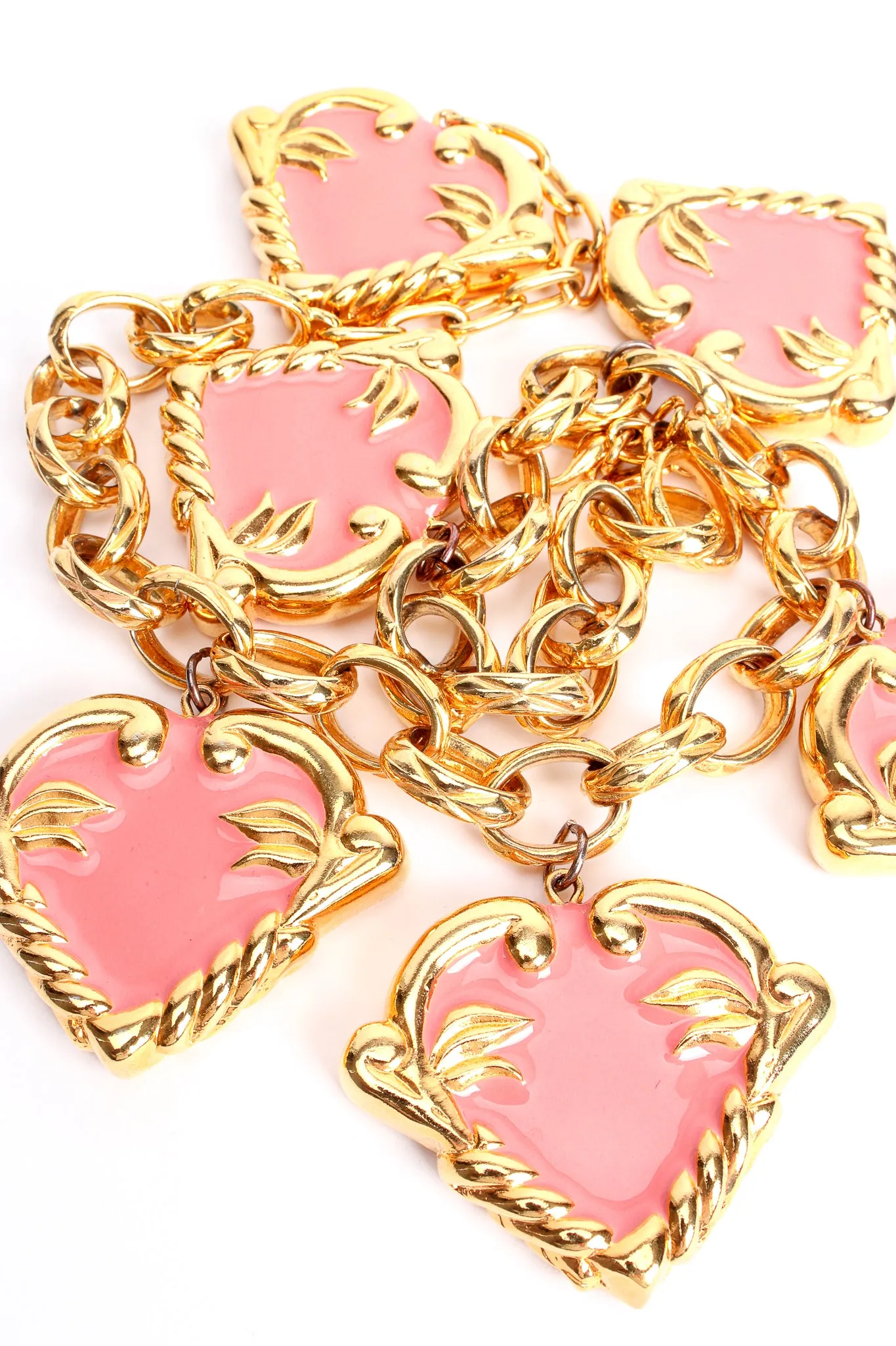 Pink Hearts Charm Necklace