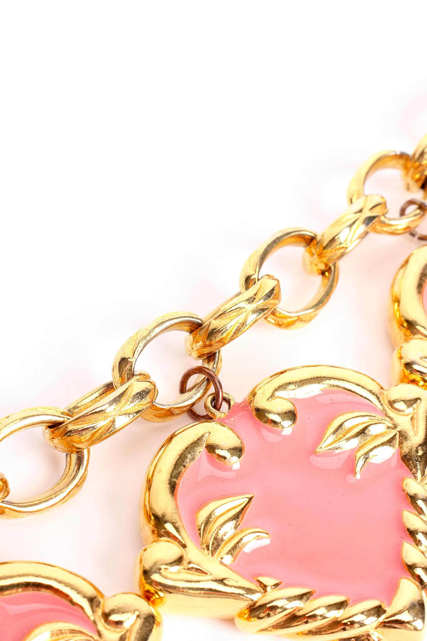 Pink Hearts Charm Necklace