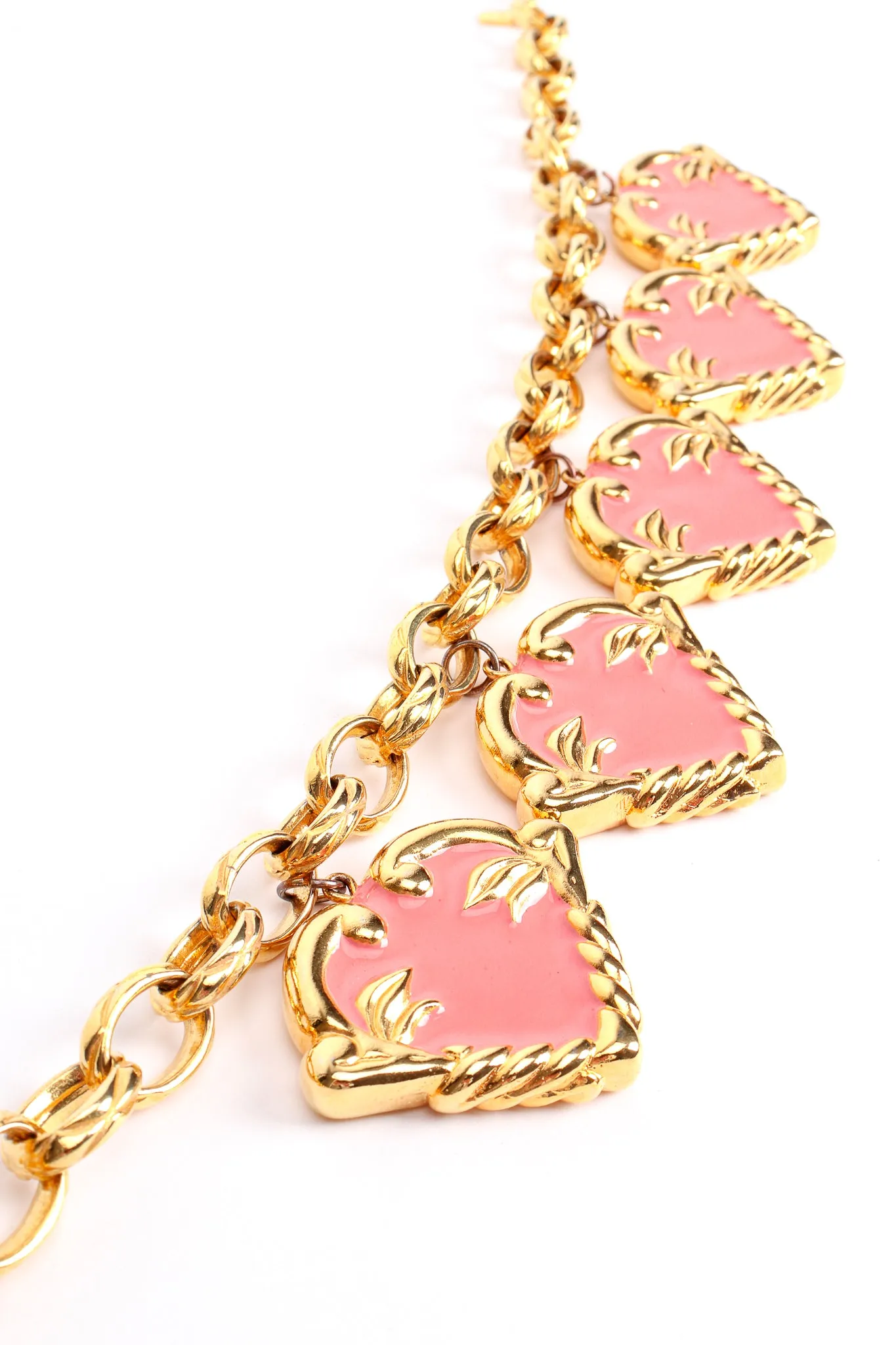 Pink Hearts Charm Necklace