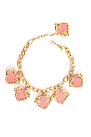 Pink Hearts Charm Necklace