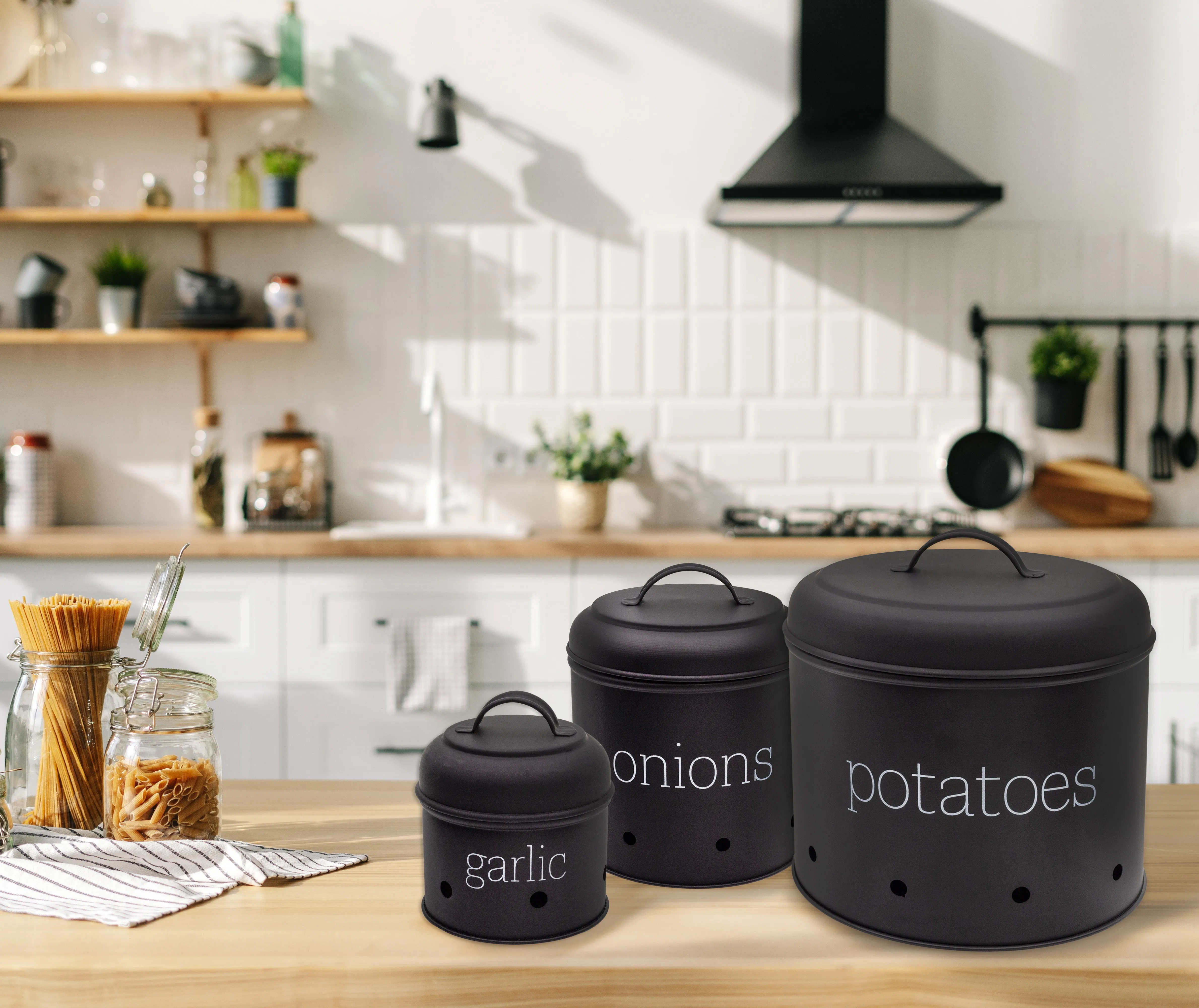 Potatoes, Onions and Garlic Canister Set