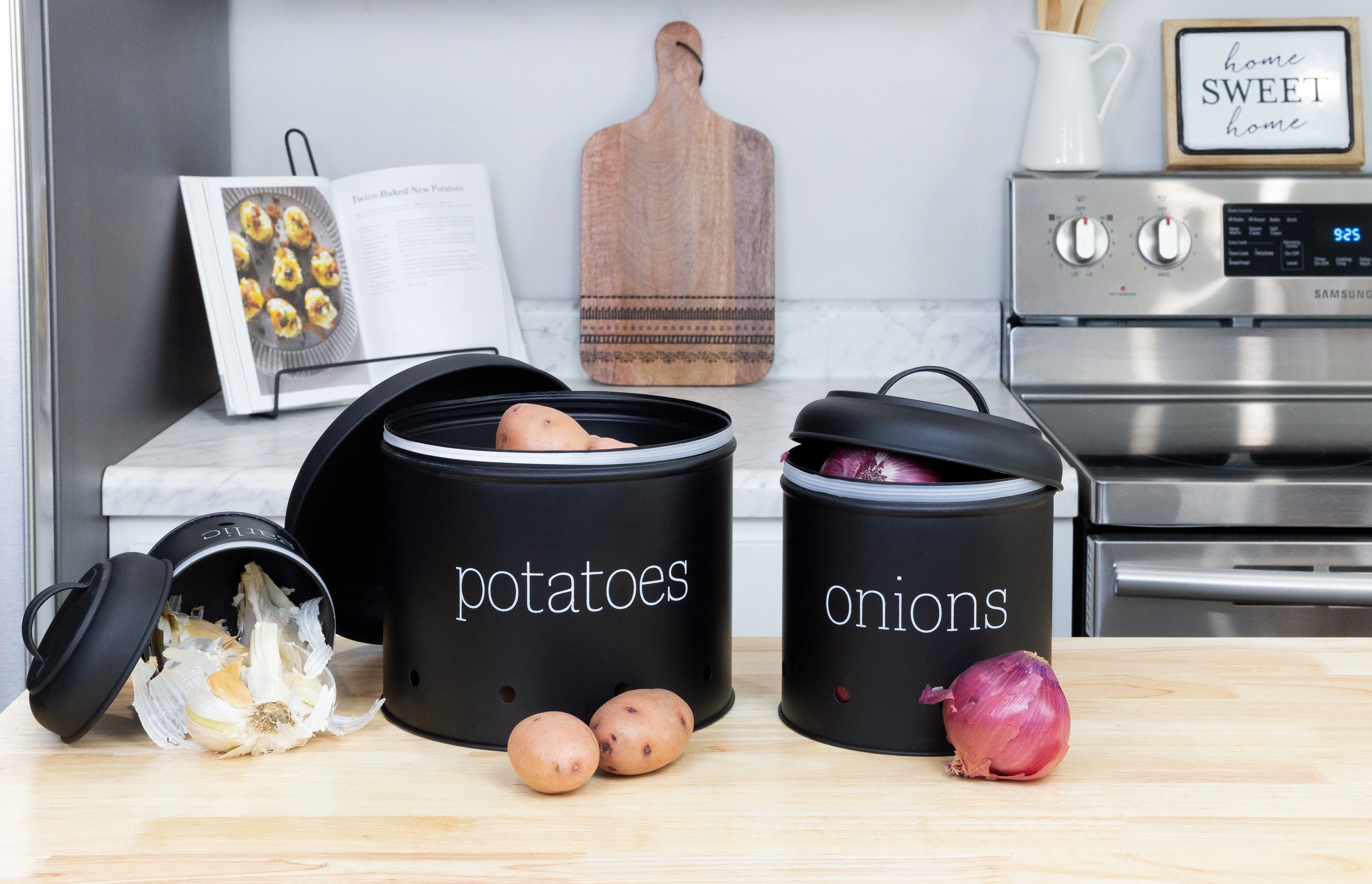 Potatoes, Onions and Garlic Canister Set
