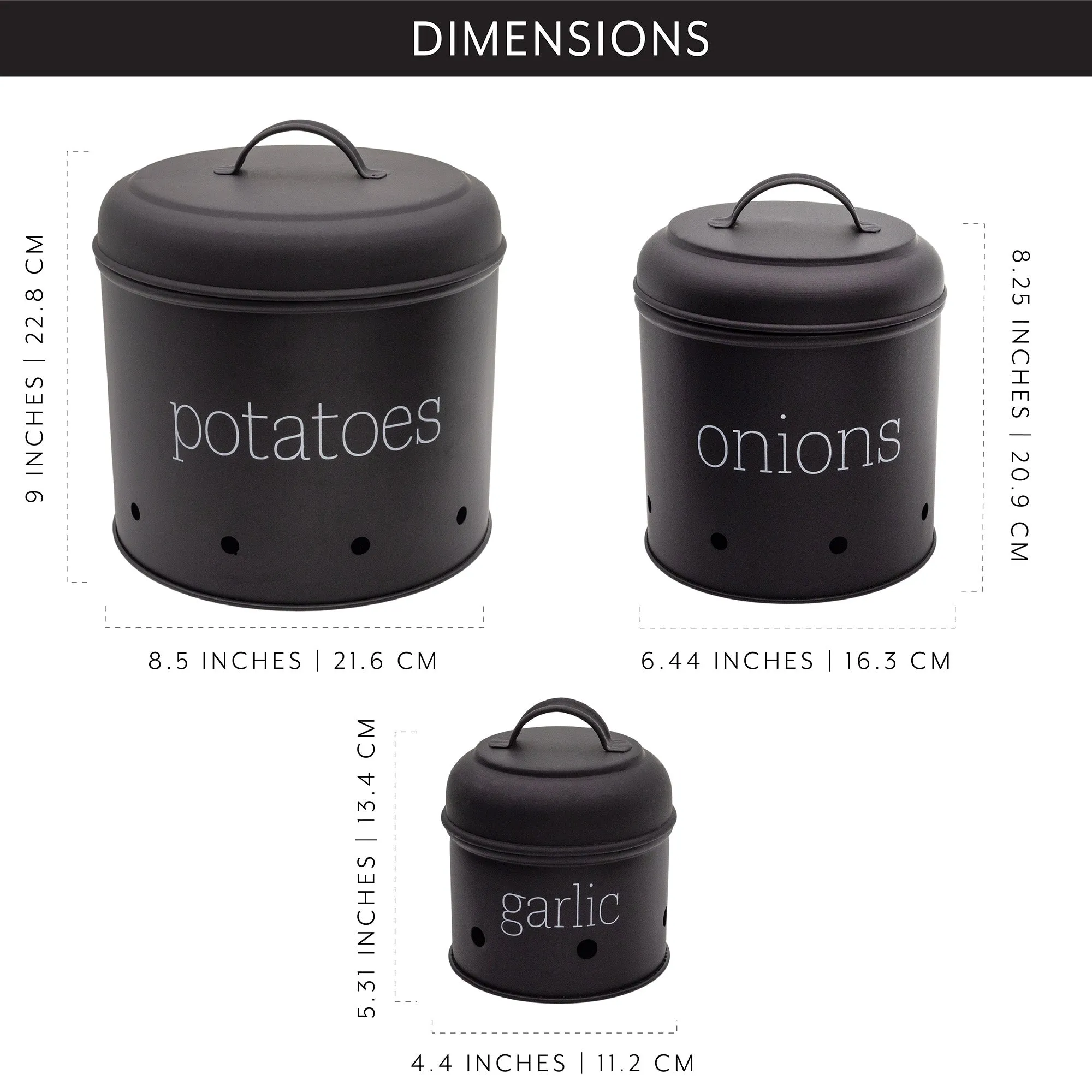 Potatoes, Onions and Garlic Canister Set