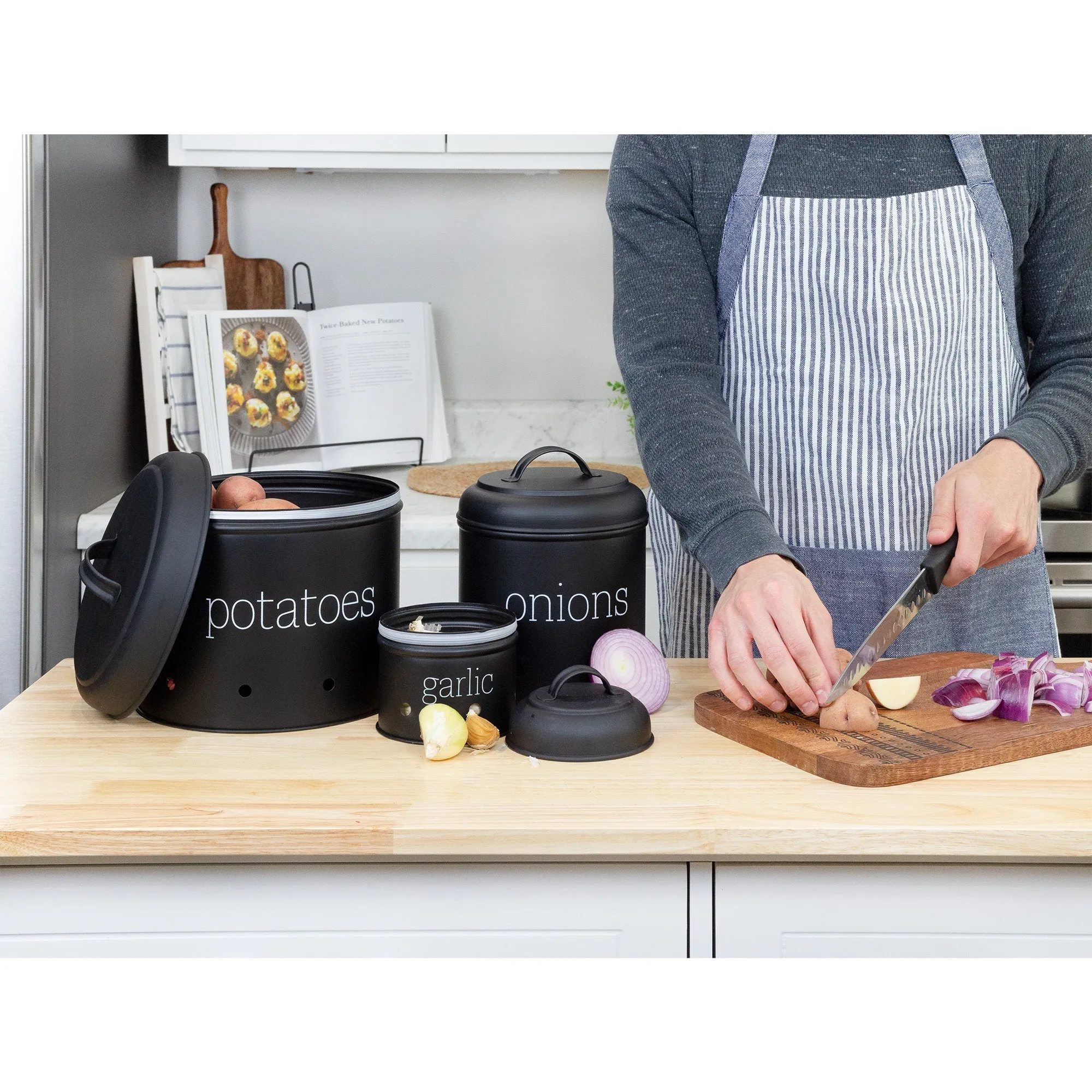 Potatoes, Onions and Garlic Canister Set
