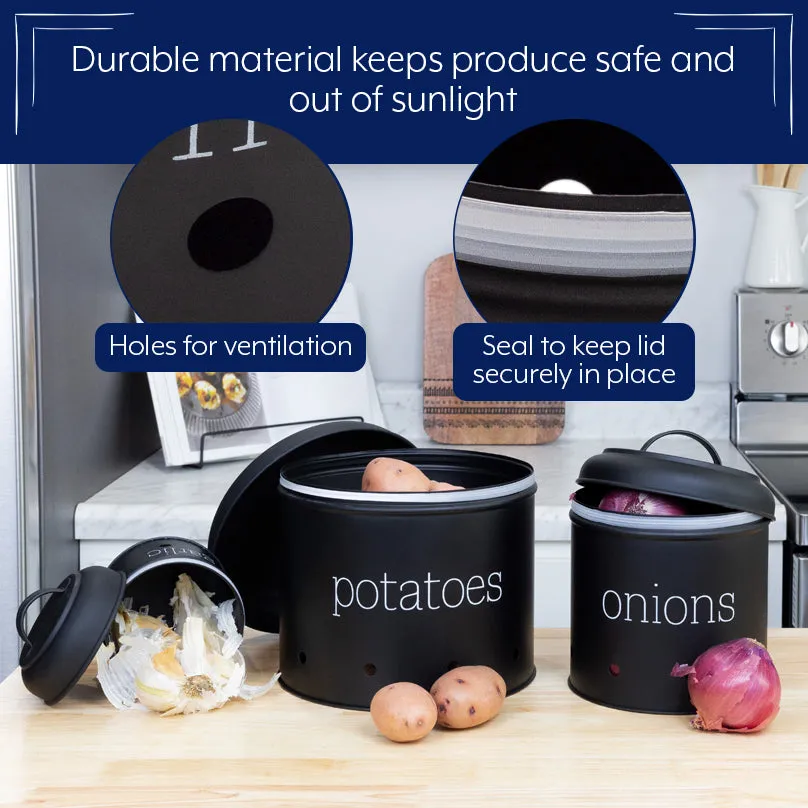Potatoes, Onions and Garlic Canister Set