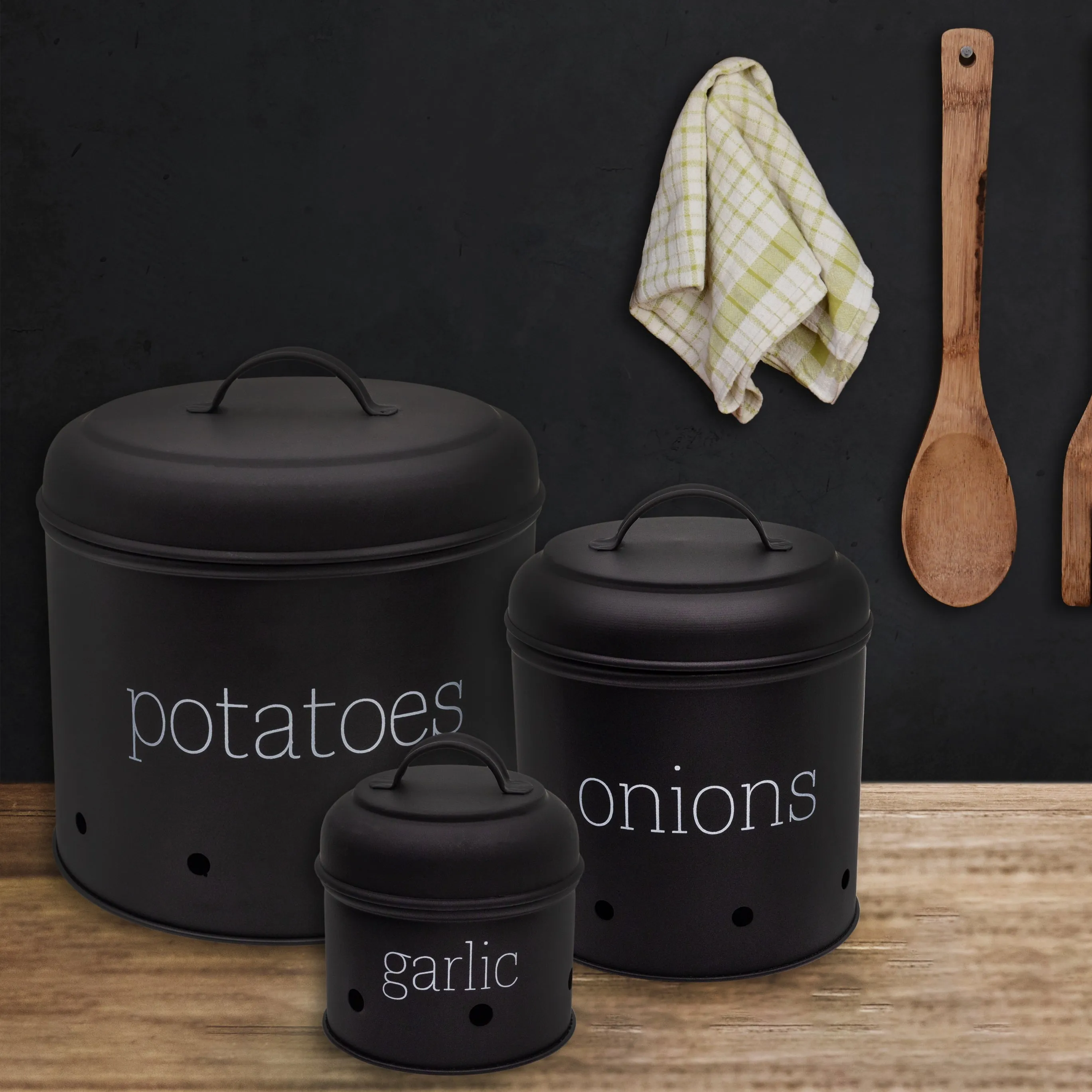 Potatoes, Onions and Garlic Canister Set