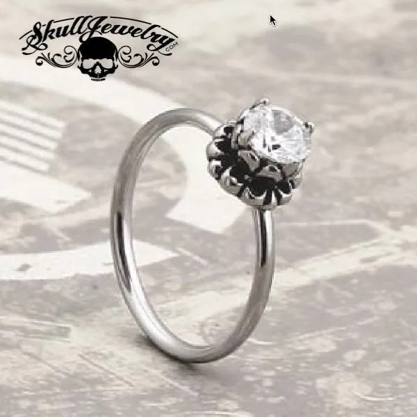 Proud Mary - Natural WHITE Zircon Stone Ring (#416)