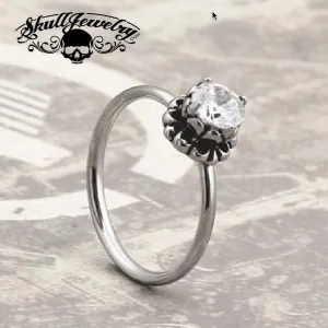 Proud Mary - Natural WHITE Zircon Stone Ring (#416)