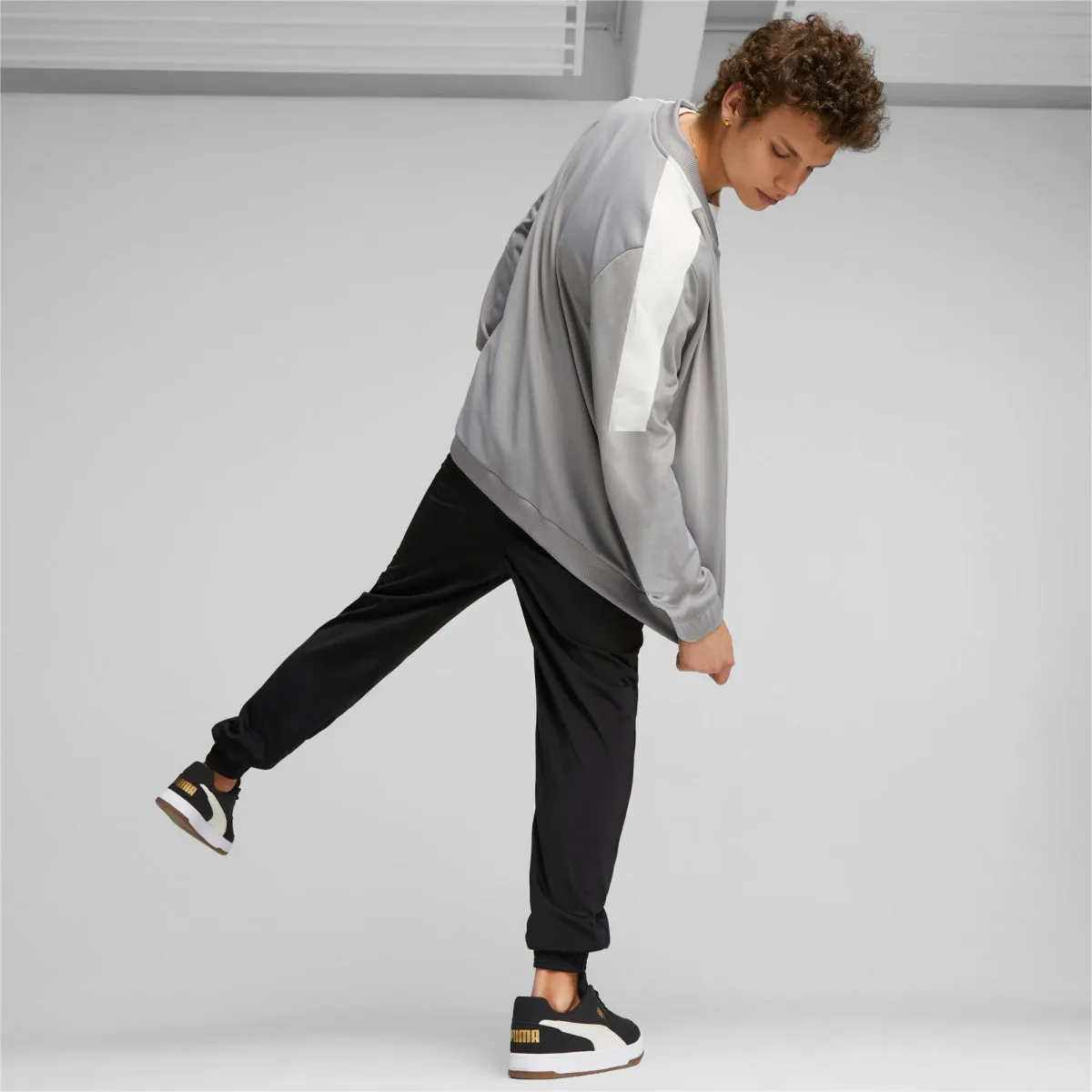 Puma Baseball Style Knitted Tracksuit 677428-14 - GRYBLK