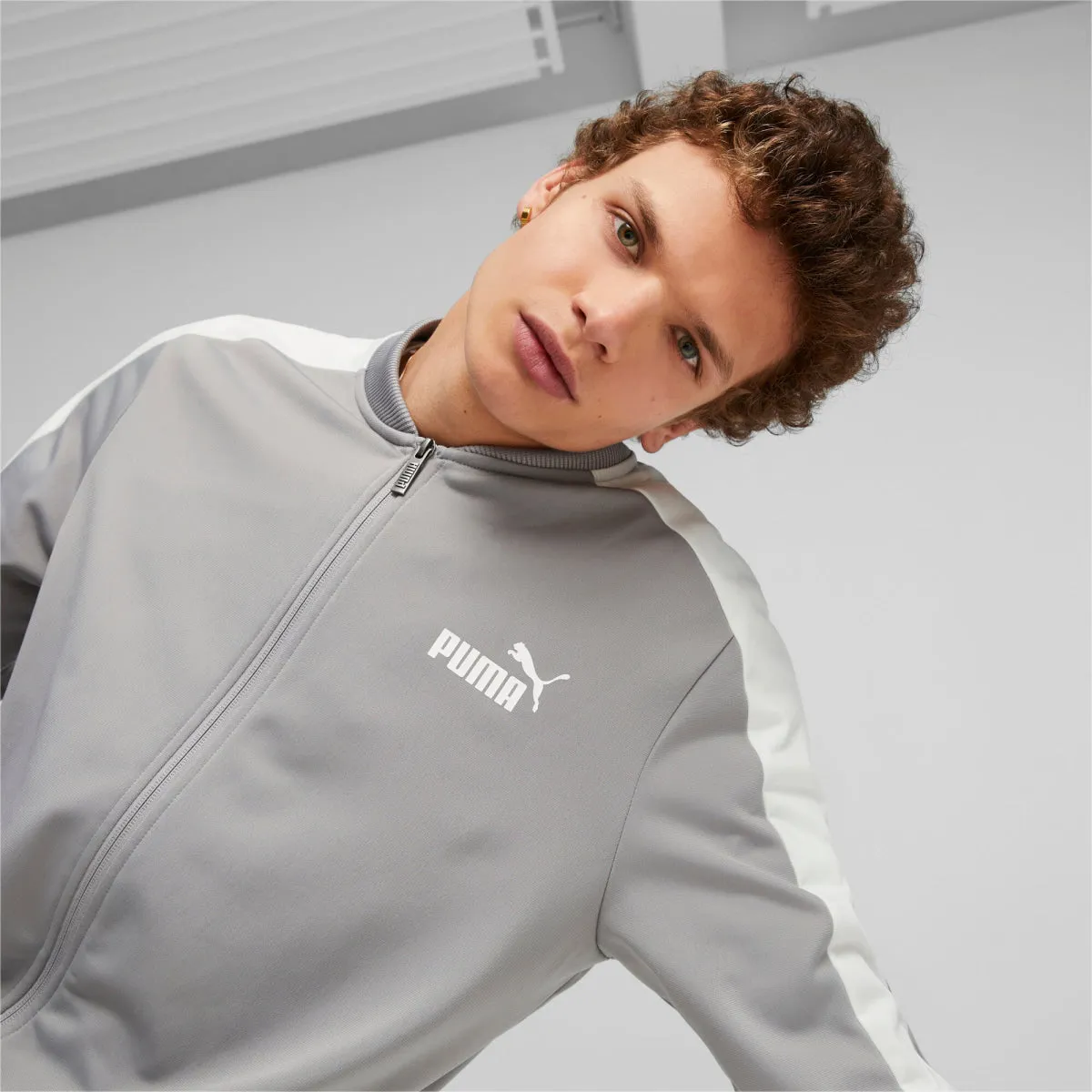 Puma Baseball Style Knitted Tracksuit 677428-14 - GRYBLK