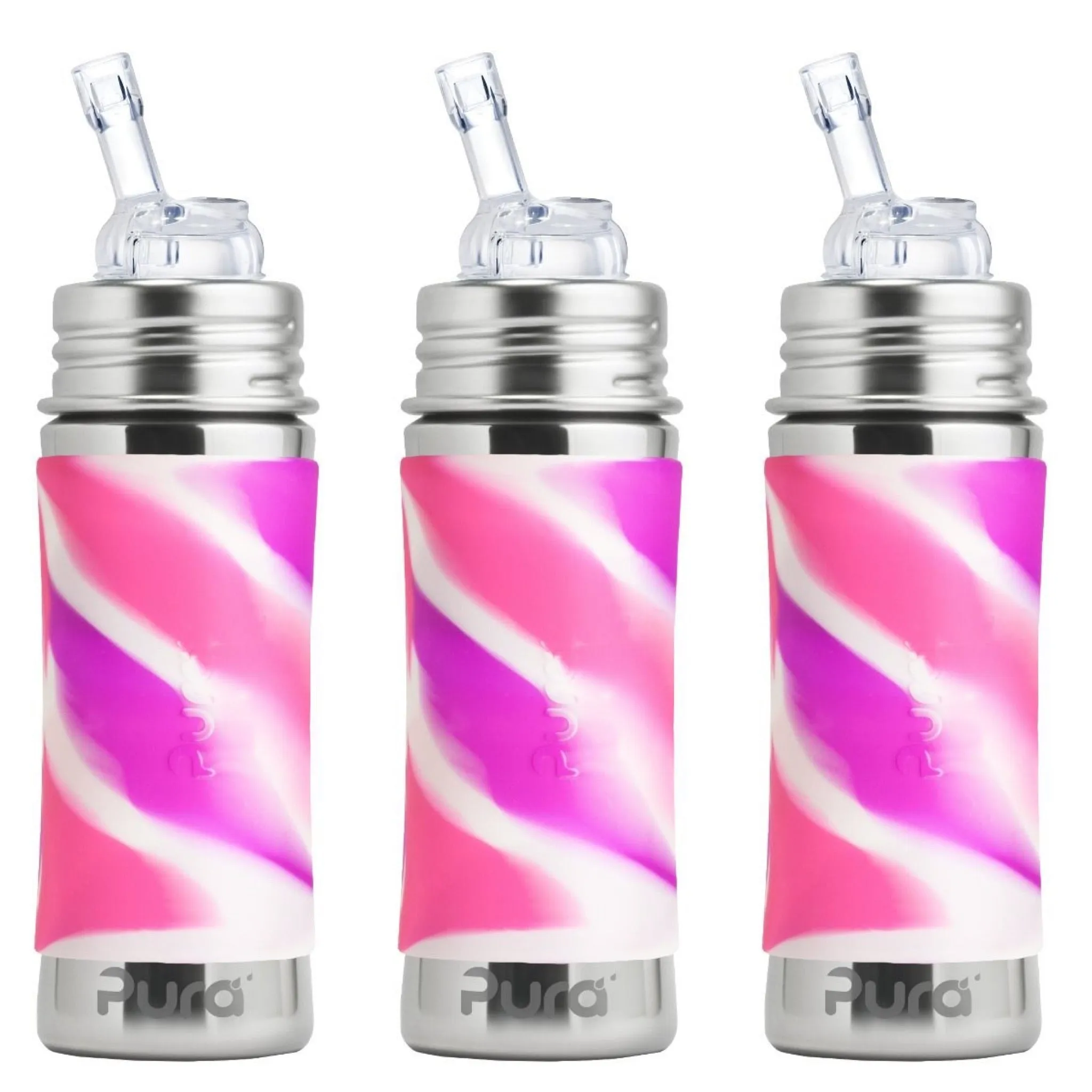 Pura Kiki 325ml Straw Bottles (Pack of 3)
