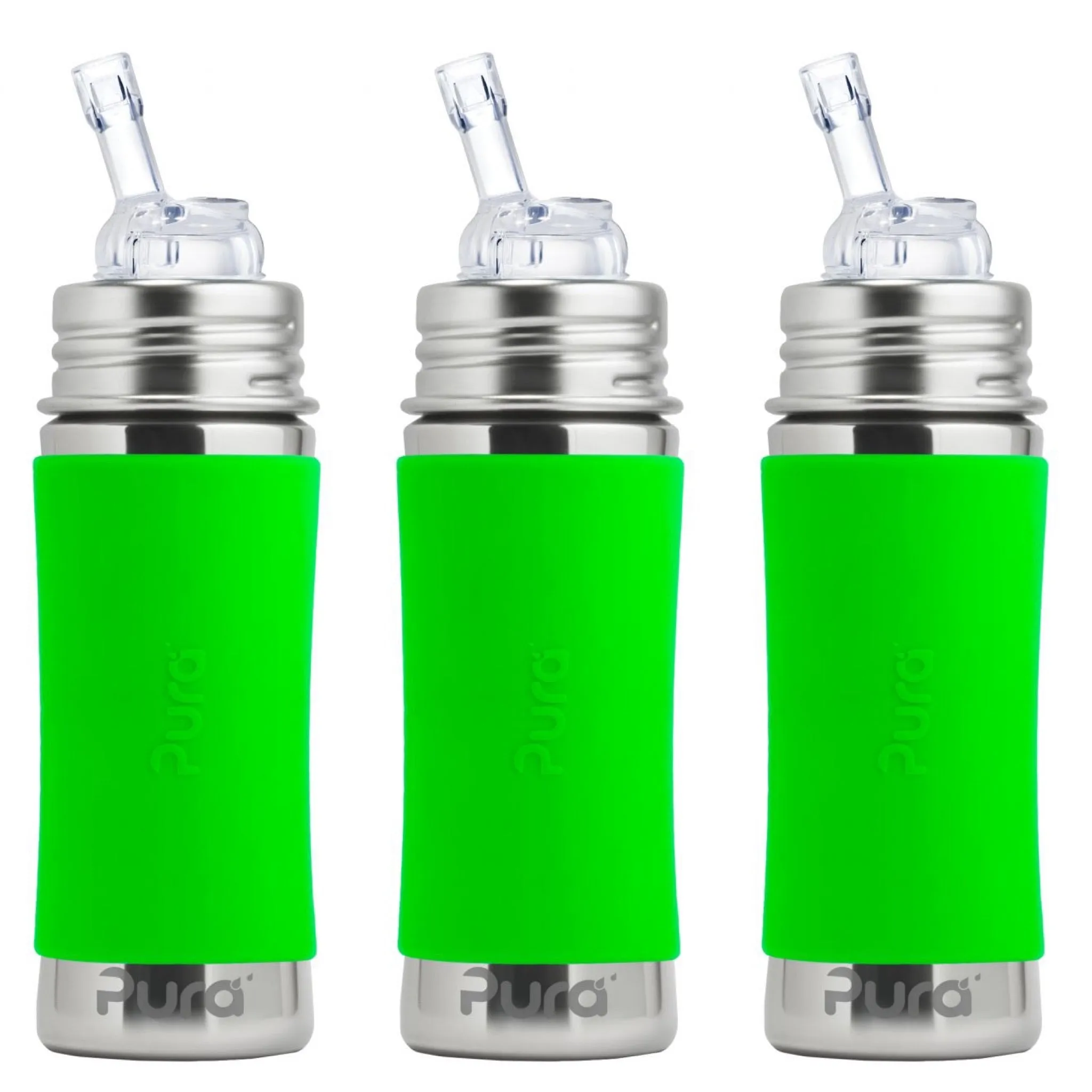 Pura Kiki 325ml Straw Bottles (Pack of 3)