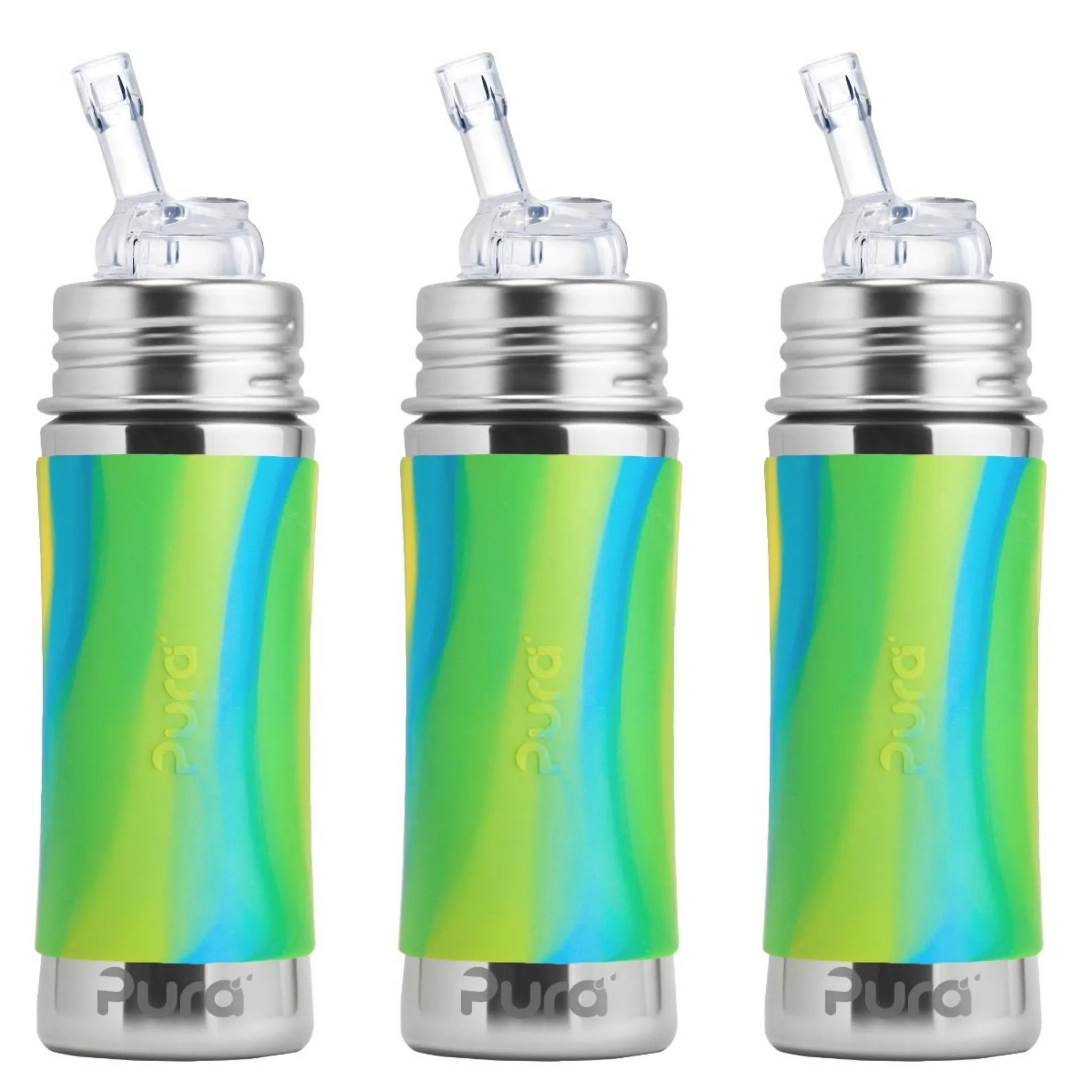 Pura Kiki 325ml Straw Bottles (Pack of 3)