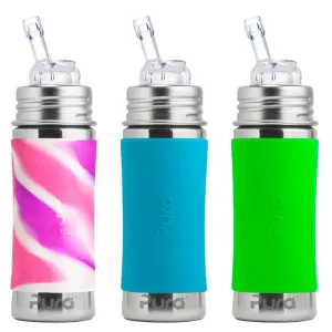 Pura Kiki 325ml Straw Bottles (Pack of 3)