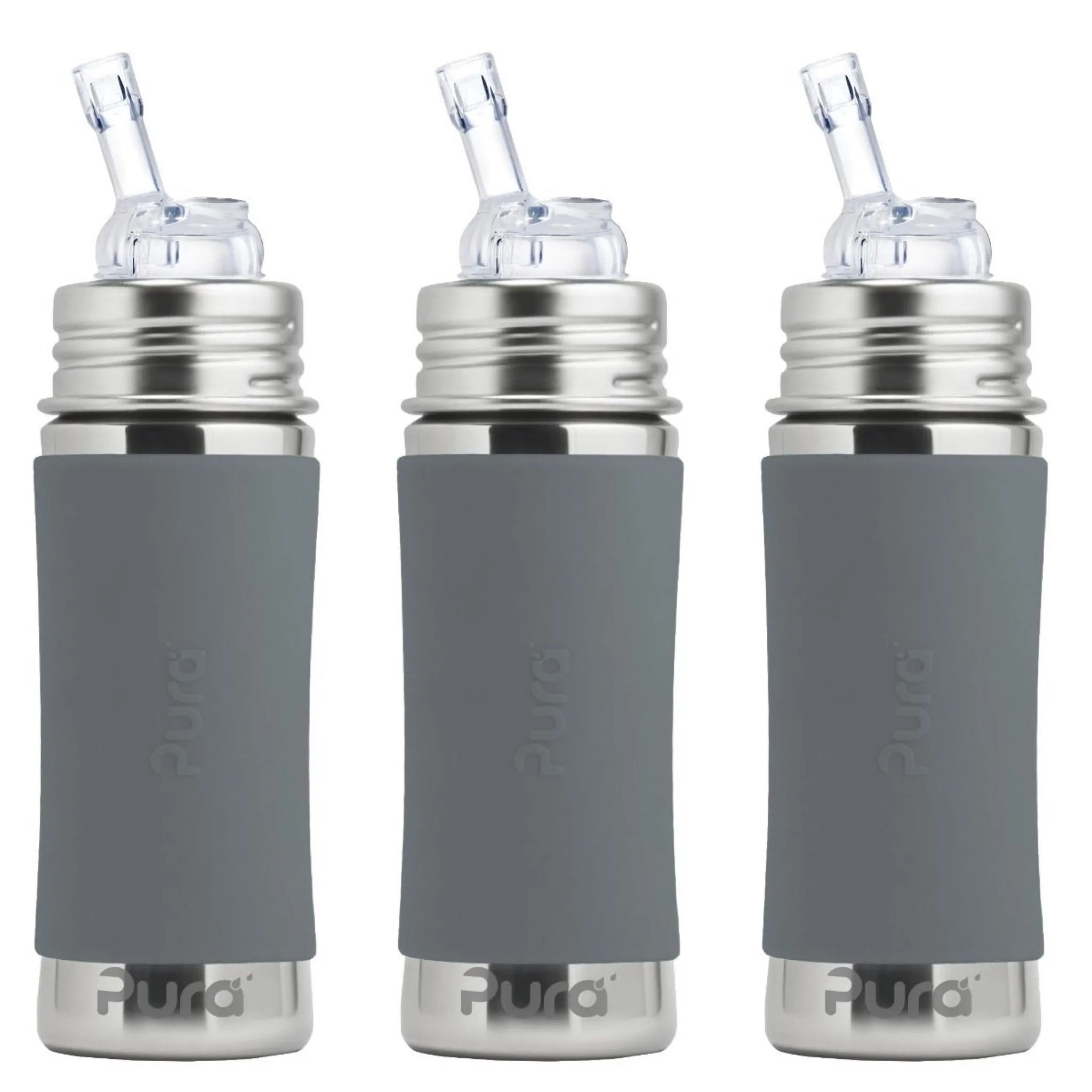 Pura Kiki 325ml Straw Bottles (Pack of 3)