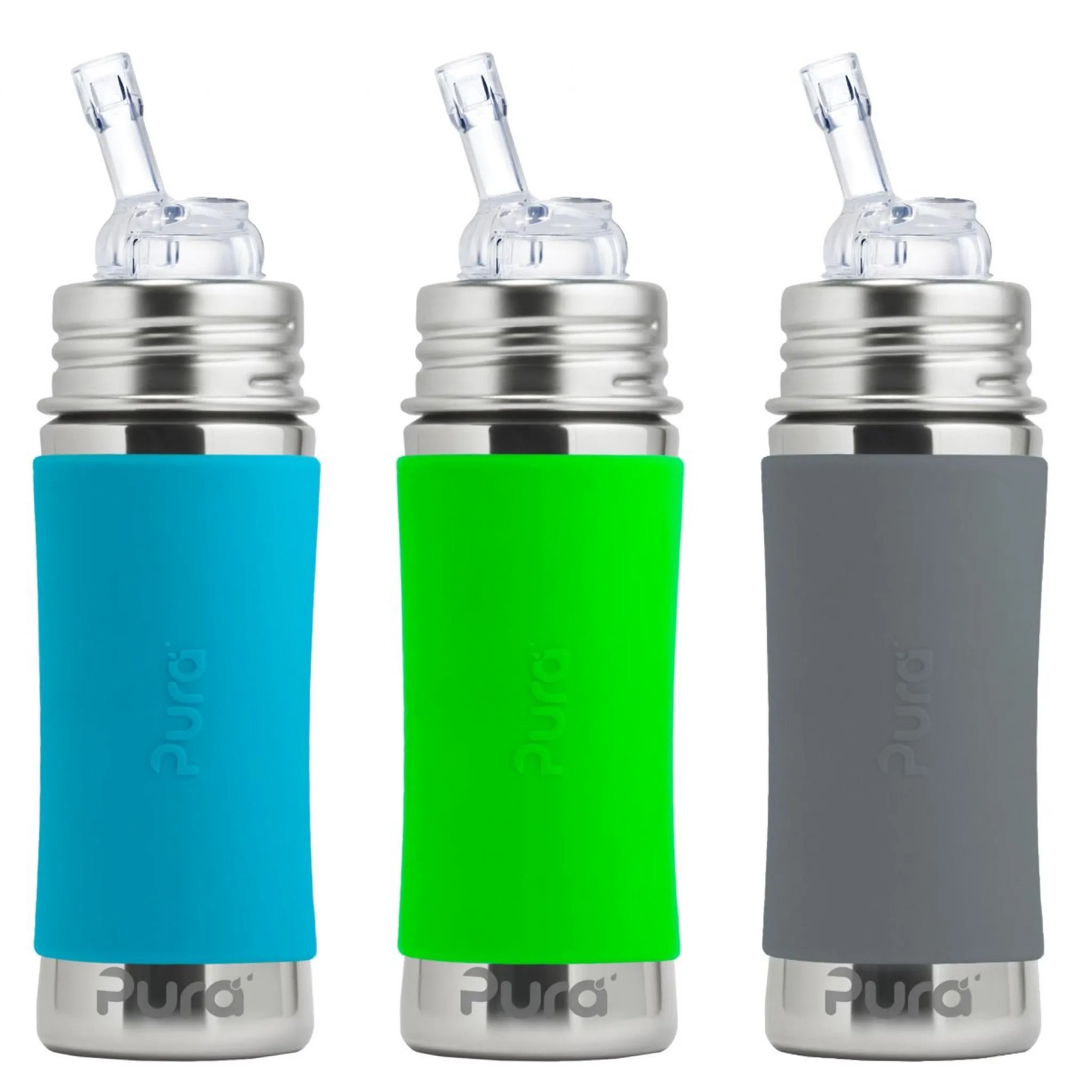 Pura Kiki 325ml Straw Bottles (Pack of 3)