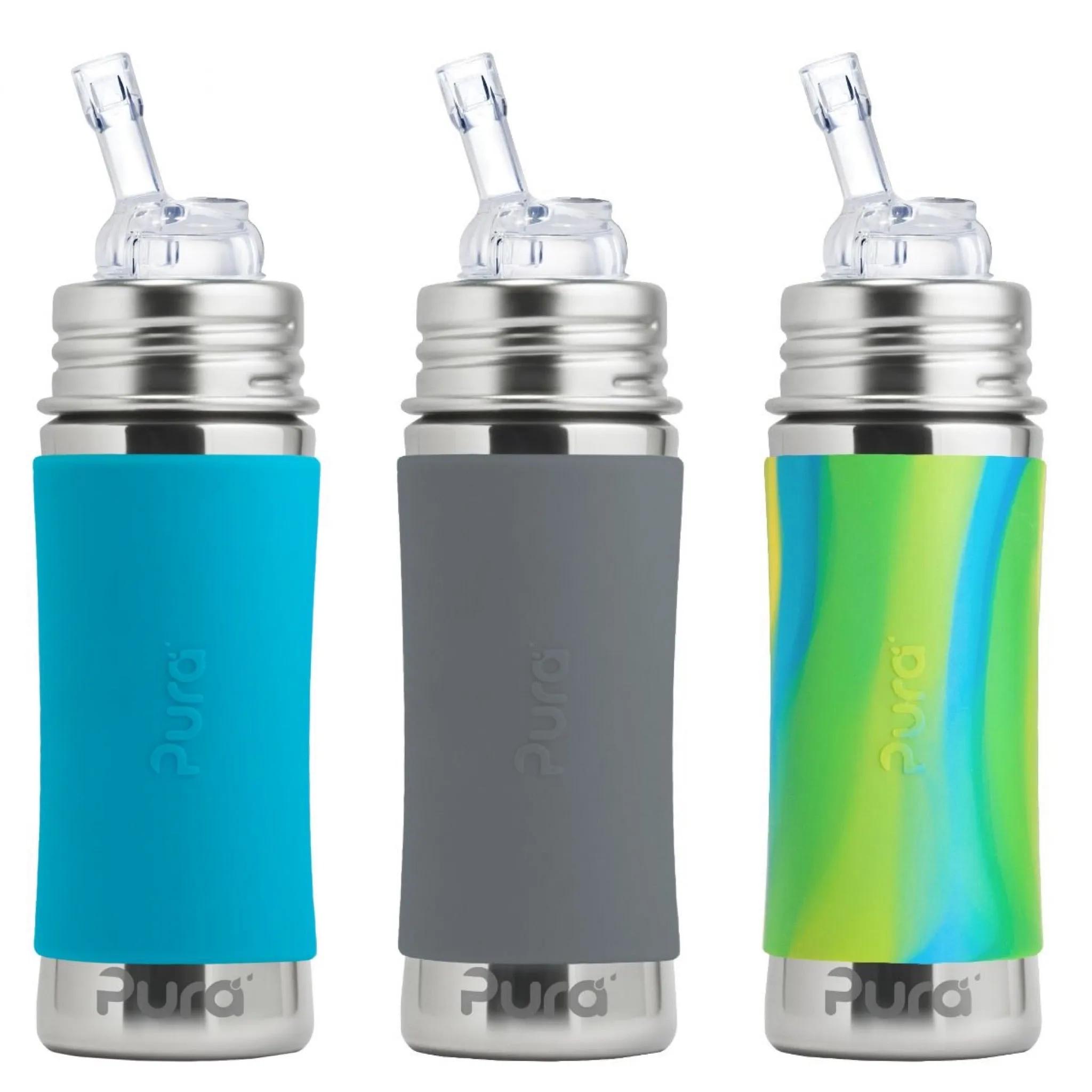 Pura Kiki 325ml Straw Bottles (Pack of 3)