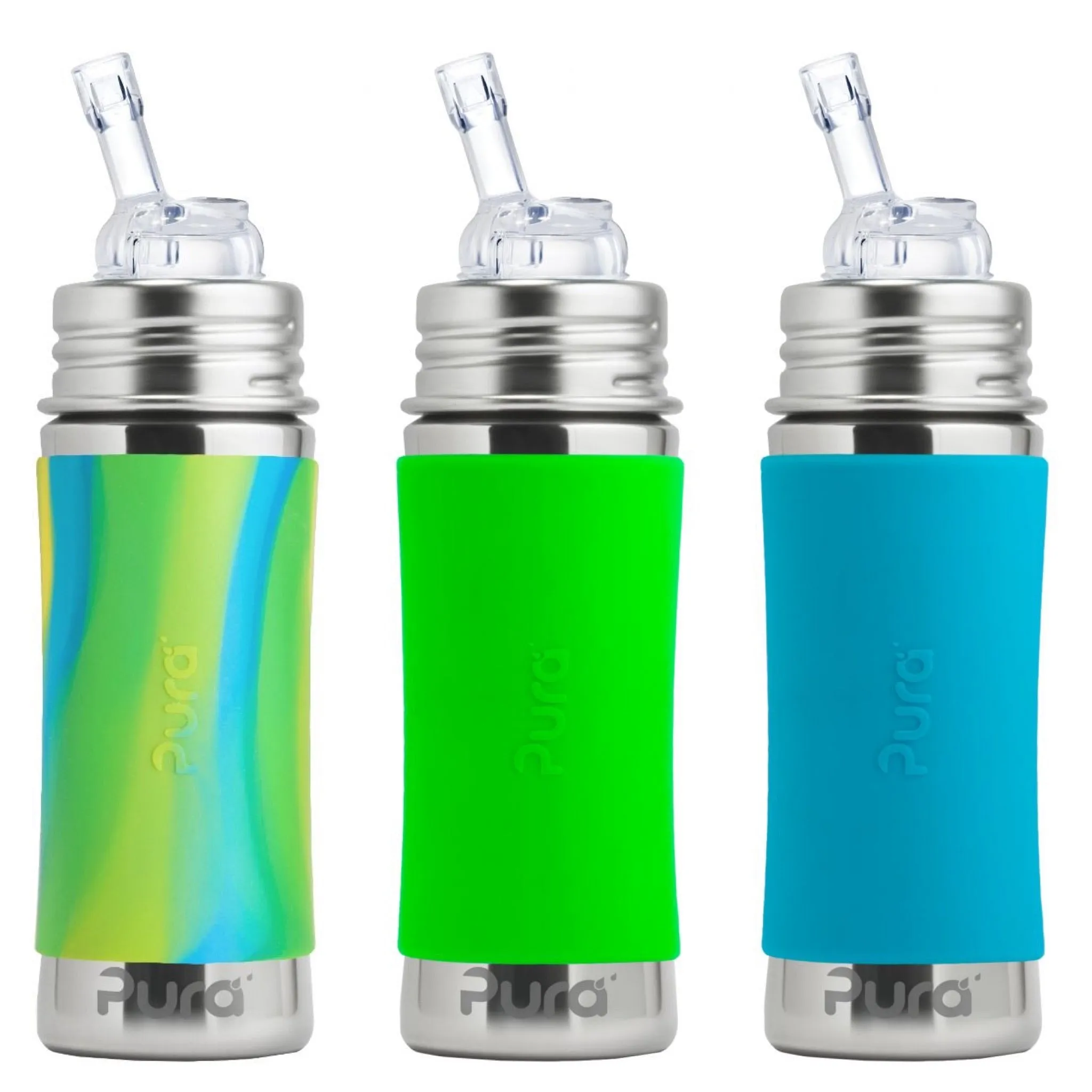 Pura Kiki 325ml Straw Bottles (Pack of 3)