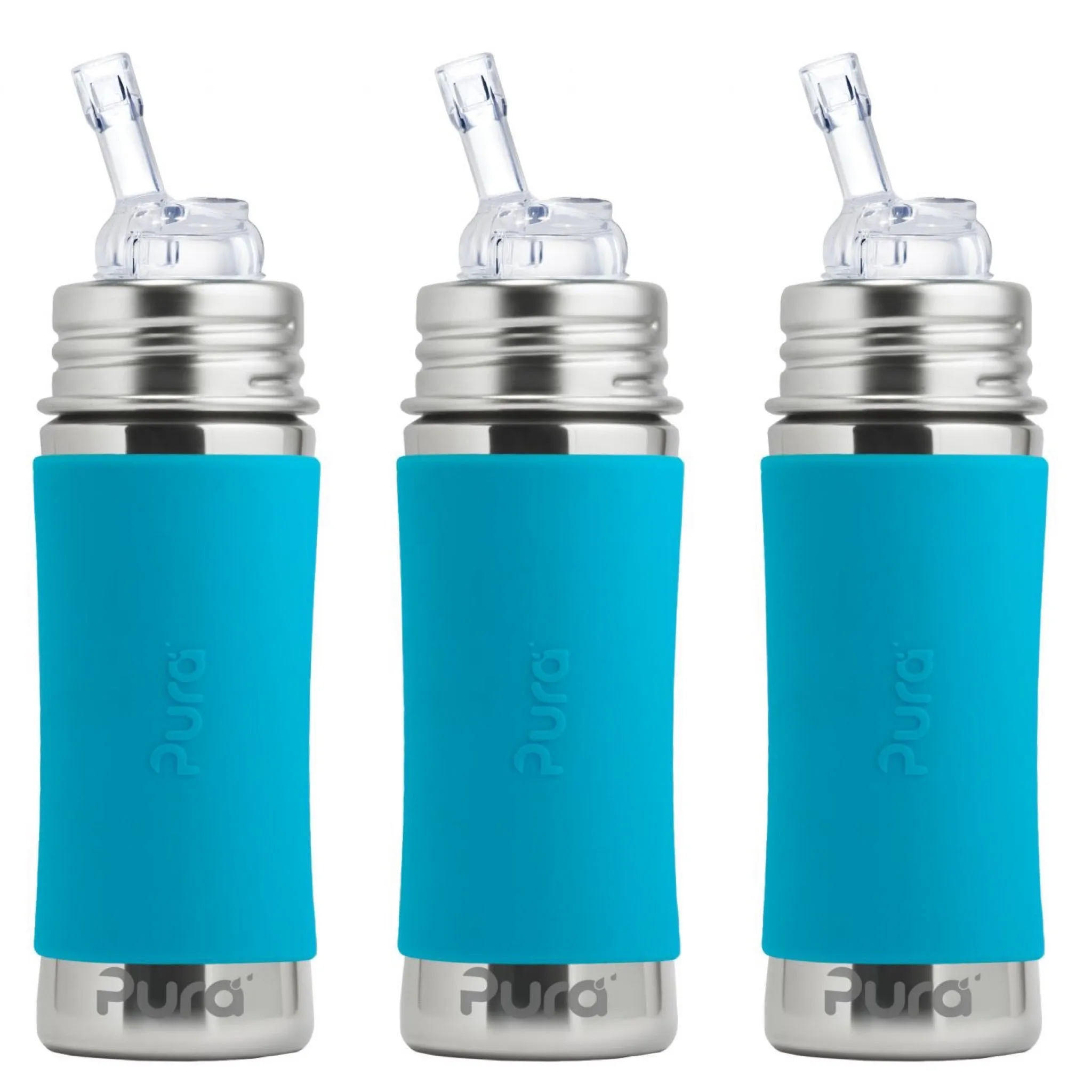 Pura Kiki 325ml Straw Bottles (Pack of 3)