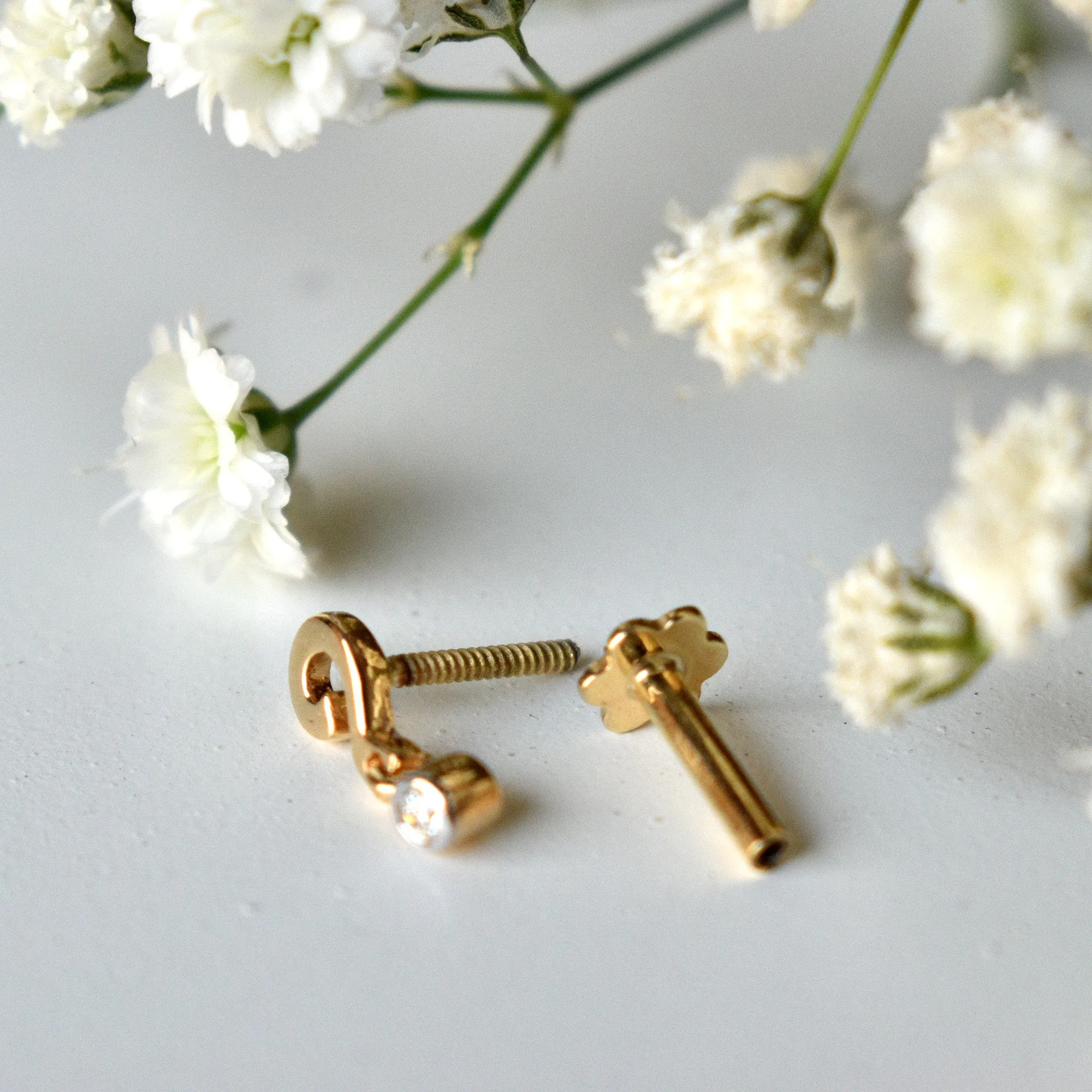 Question Mark Punctuation Ear Piercing Stud